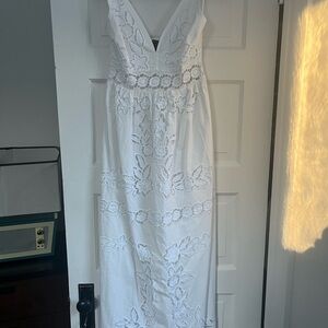 White eyelet dress Anthropologie